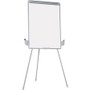 MasterVision Dry-erase Portable Tripod Easel - 29" (2.4 ft) Width x 41" (3.4 ft) Height - White Melamine Surface - Gray Aluminum Frame - Silver Stand - BVCEA2300433MV Product Image 