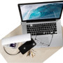 OttLite Thrive LED Desk Lamp with Clock and Sanitizing - 10" Height x 2.6" Width - LED Bulb - OTTSCEY700S Product Image 