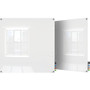 Ghent Harmony Dry Erase Board - 48" (4 ft) Width x 48" (4 ft) Height - Tempered Glass Surface - White Back - Square - GHEHMYSM44WH Product Image 