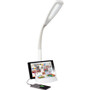 OttLite LED Desk Lamp with Charging Station - 26.5" Height x 7.5" Width - LED Bulb - USB Charging, Flexible Arm, Adjustable Height, ClearSun LED - OTTCSA77WGCSHPR Product Image 