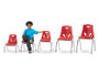 Jonti-Craft Berries Plastic Chairs with Chrome-Plated Legs - Green Seat Color - Polypropylene Seat Material - Steel Frame Material - Four-legged Base - JNT8148JC1119 Product Image 
