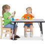 Jonti-Craft Berries Elementary Height Color Edge Rectangle Table - Gray Rectangle Top - Four Leg Base - 4 Legs - Height Adjustable - 15" to 24" Adjustment - JNT6478JCE007 Product Image 