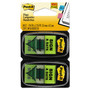 Post-it Flags Arrow Message 1" Page Flags, "Sign and Date", Green, 50 Flags/Dispenser, 2 Dispensers/Pack (MMM680SD2) View Product Image