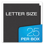 Oxford Twin-Pocket Folders with 3 Fasteners, 0.5" Capacity, 11 x 8.5, Black 25/Box View Product Image