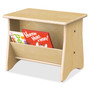 Jonti-Craft Komfy End Table - 13.5" Height x 17" Width x 12" Depth - Rounded Edge - Material: Acrylic - Finish: Wood Grain, Baltic - JNT3774JC Product Image 