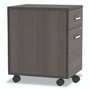 Linea Italia Trento Line Mobile Pedestal File, Left or Right, 2-Drawers: Box/File, Legal/Letter, Mocha, 16.5" x 19.75" x 23.63" (LITTR752MOC) View Product Image