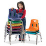 Jonti-Craft Berries Plastic Chairs with Chrome-Plated Legs - Green Seat Color - Polypropylene Seat Material - Steel Frame Material - Four-legged Base - JNT8142JC1119 Product Image 
