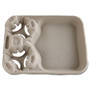 Chinet StrongHolder Molded Fiber Cup/Food Tray, 8 oz to 44 oz, Two Cups + Food Tray, Beige, 100/Carton View Product Image
