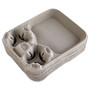 Chinet StrongHolder Molded Fiber Cup/Food Tray, 8 oz to 44 oz, Two Cups + Food Tray, Beige, 100/Carton View Product Image