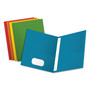 Oxford Letter Recycled Pocket Folder - 8 1/2" x 11" - 3 Fastener(s) - 1/2" for Folder - 2 Inside Front & Back Pocket(s) - Leatherette - (OXF57713) Product Image 