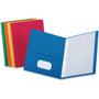 Oxford Letter Recycled Pocket Folder - 8 1/2" x 11" - 3 Fastener(s) - 1/2" for Folder - 2 Inside Front & Back Pocket(s) - Leatherette - (OXF57713) Product Image 