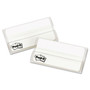 Post-it Tabs Solid Color Tabs, 1/3-Cut, White, 3" Wide, 50/Pack (MMM686F50WH3IN) View Product Image