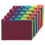 Oxford Durable Poly A-Z Card Guides, 1/5-Cut Top Tab, A to Z, 4 x 6, Assorted Colors, 25/Set View Product Image