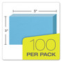 Oxford Unruled Index Cards, 3 x 5, Blue, 100/Pack View Product Image