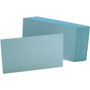 Oxford Colored Blank Index Cards - 100 Sheets - Plain - 3" x 5" Sheet Size - Blue Paper - Durable Product Image 