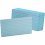 Oxford Colored Ruled Index Cards - Front Ruling Surface - Ruled Front Ruling - 90 lb Basis Weight - 3" x 5" Sheet Size - Blue Paper Product Image 