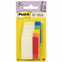 Post-it Tabs - Write-on Tab(s) - 2" Tab Width - Red, Orange, Yellow, Green, Blue Tab(s) - Removable, Durable, Repositionable, Customizable, Writable, Wear Resistant, Tear Resistant Product Image 