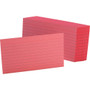 Oxford Colored Ruled Index Cards - 100 Sheets - Front Ruling Surface - Index Card - 3" x 5" Sheet Size - Cherry Paper Product Image 