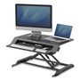 Fellowes Lotus LT Sit-Stand Workstation, 34.38" x 28.38" x 7.62", Black View Product Image