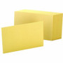 Oxford Colored Blank Index Cards - 100 Sheets - Plain - 4" x 6" Sheet Size - Canary Paper - Durable Product Image 