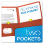 Oxford Earthwise by Oxford 100% Recycled Paper Twin-Pocket Portfolio, 100-Sheet Capacity, 11 x 8.5, Red, 25/Box View Product Image
