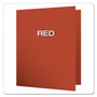 Oxford Earthwise by Oxford 100% Recycled Paper Twin-Pocket Portfolio, 100-Sheet Capacity, 11 x 8.5, Red, 25/Box View Product Image