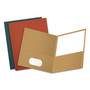 Oxford Earthwise by Oxford Recycled Paper Twin-Pocket Portfolio, 100-Sheet Capacity, 11 x 8.5, Assorted Colors, 25/Box (OXF78513) View Product Image