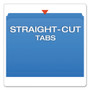 Pendaflex Double-Ply Reinforced Top Tab Colored File Folders, Straight Tabs, Letter Size, 0.75" Expansion, Blue, 100/Box View Product Image