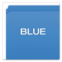 Pendaflex Double-Ply Reinforced Top Tab Colored File Folders, Straight Tabs, Letter Size, 0.75" Expansion, Blue, 100/Box View Product Image