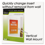 NuDell Clear Plastic Vertical-Orientation Wall Sign Holder with Mounting Screws, Quick-Change Insert System, 11 x 17 Insert View Product Image