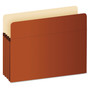 Pendaflex Pocket File, 3.5" Expansion, Legal Size, Red Fiber View Product Image