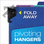 Pendaflex Hanging-Style Personnel Folders, 5 Dividers with 1/5-Cut Tabs, Letter Size, 1/3-Cut Exterior Tabs, Blue View Product Image
