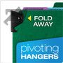 Pendaflex Hanging-Style Personnel Folders, 5 Dividers with 1/5-Cut Tabs, Letter Size, 1/3-Cut Exterior Tabs, Green (PFXSER2GR) View Product Image