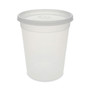 Pactiv Evergreen Newspring DELItainer Microwavable Container, 32 oz, 4.55" Diameter x 5.55" h, Clear, Plastic, 240/Carton View Product Image