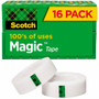 Scotch 3/4"W Magic Tape - 27.78 yd Length x 0.75" Width - 1" Core - Matte - Clear - Split Resistant, Tear Resistant - (MMM810K16) Product Image 