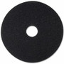 3M Black Stripping Pads - Round - 20" Diameter - Stripping, Floor - Hard, Concrete Floor - 175 rpm to 600 rpm Speed Supported Product Image 