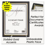 NuDell EZ Mount Document Frame with Trim Accent and Plastic Face, Plastic, 8.5 x 11 Insert, Black/Gold, 18/Carton (NUD11818) View Product Image