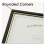 NuDell EZ Mount Document Frame with Trim Accent and Plastic Face, Plastic, 8.5 x 11 Insert, Black/Gold, 18/Carton View Product Image