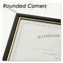 NuDell EZ Mount Document Frame with Trim Accent and Plastic Face, Plastic, 8.5 x 11 Insert, Black/Gold (NUD11880) View Product Image