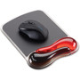 Kensington Duo Gel Wave Mouse Pad with Wrist Rest, 9.37 x 13, Red (KMW62402) View Product Image