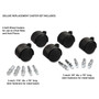 Master Caster Deluxe Duet Soft-Wheel Casters, 0.44" x 0.88" Grip Ring Type B Stems, 2" Polyurethane Wheels, Matte Black, 5/Set View Product Image