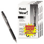 Pentel WOW! Ballpoint Pen Value Pack, Retractable, Medium 1 mm, Black Ink, Smoke/Black Barrel, 36/Pack View Product Image