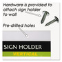 NuDell Clear Plastic Vertical-Orientation Wall Sign Holder with Mounting Screws, Quick-Change Insert System, 8.5 x 11 Insert View Product Image