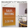 NuDell Clear Plastic Vertical-Orientation Wall Sign Holder with Mounting Screws, Quick-Change Insert System, 8.5 x 11 Insert View Product Image