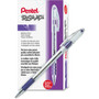 Pentel R.S.V.P. Ballpoint Pen, Stick, Medium 1 mm, Violet Ink, Clear/Violet Barrel, Dozen View Product Image