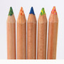 Koh-I-Noor Tri-Tone Color Pencils, 3.8 mm, Assorted Tri-Tone Lead Colors, Tan Barrel, Dozen View Product Image