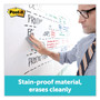 Post-it Dry Erase Surface, Laminate Film, 48" x 7 mil x 36", White View Product Image