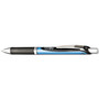 Pentel EnerGel RTX Gel Pen, Retractable, Fine 0.5 mm Needle Tip, Black Ink, Silver/Black Barrel (PENBLN75A) View Product Image
