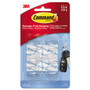 Command Clear Hooks and Strips, Mini, Plastic, 0.5 lb Capacity, 6 Hooks and 8 Strips/Pack (MMM17006CLRES) View Product Image