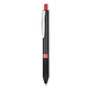 Pentel Oh! Gel Pen, Retractable, Medium 0.7 mm, Red Ink, Black Barrel, Dozen View Product Image